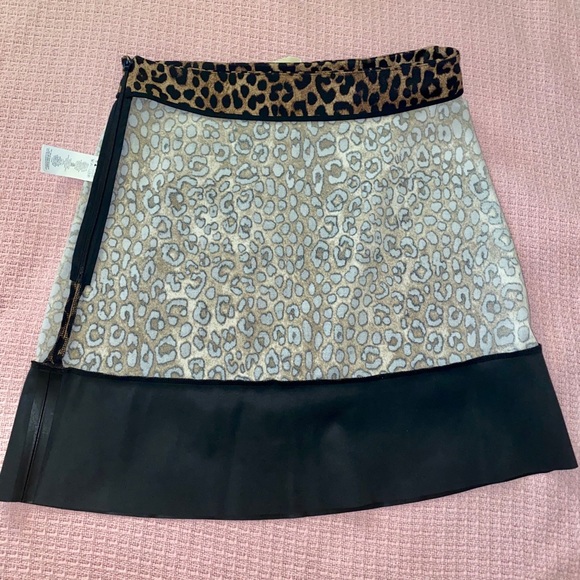 MICHAEL by Michael Kors Cheetah Leather Mini Skirt - Picture 5 of 8
